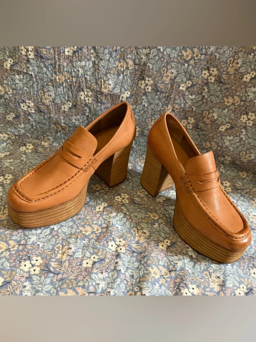 Kork-Ease Women’s Penny Loafers in Cognac Brown Leather - Picture 2 of 8